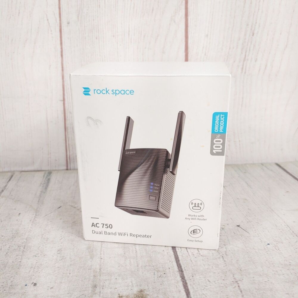 Rock Space AC750 Dual Band WiFi Repeater Range Extender Booster RSD0607 TESTED